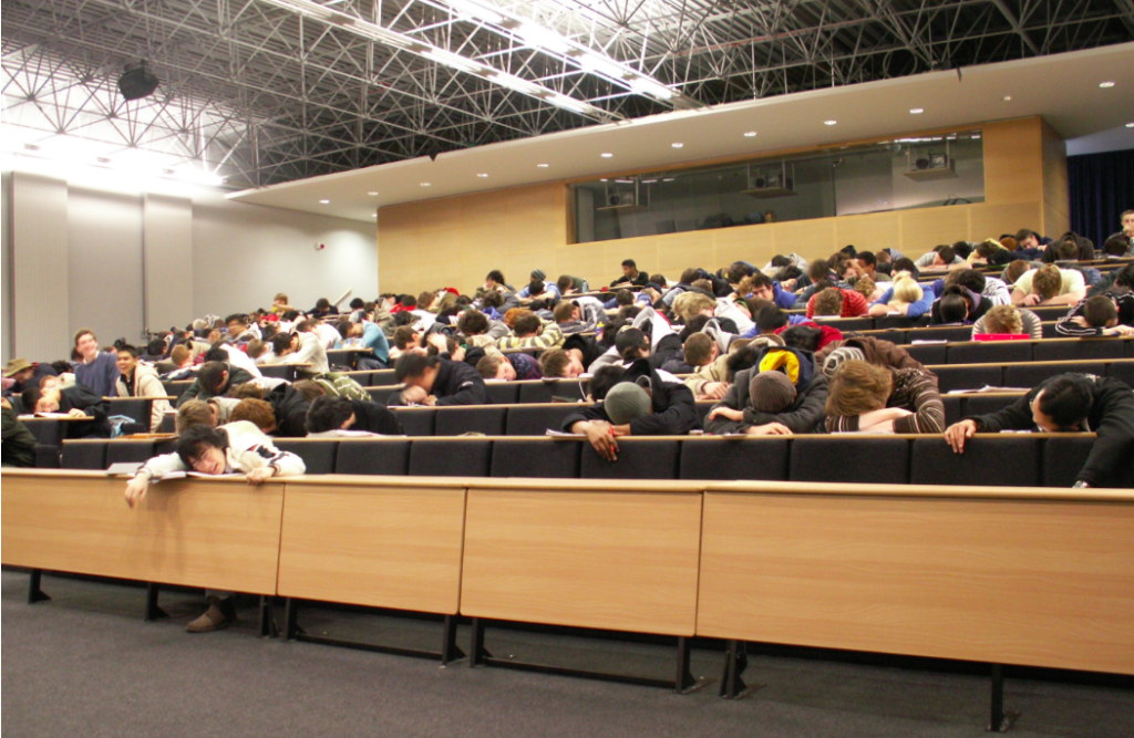 Students Sleep in Lecture